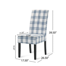 Faron Modern Upholstered Side Chairs (Set of 2) Blue