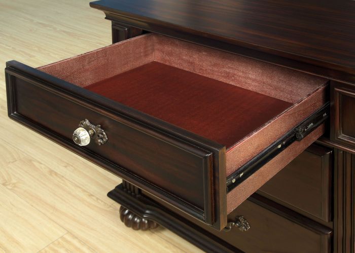 Liam Traditional 3-Drawer Solid Wood Nightstand in Dark Walnut