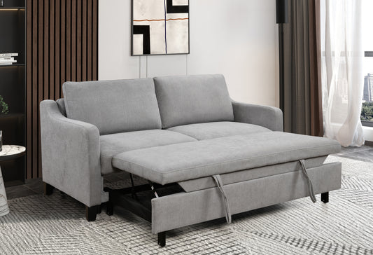 Stella 69" Modern Queen Sleeper Sofa - White/Gray