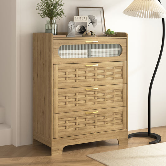 Josephine 4-Drawer Chest in Natural Finish
