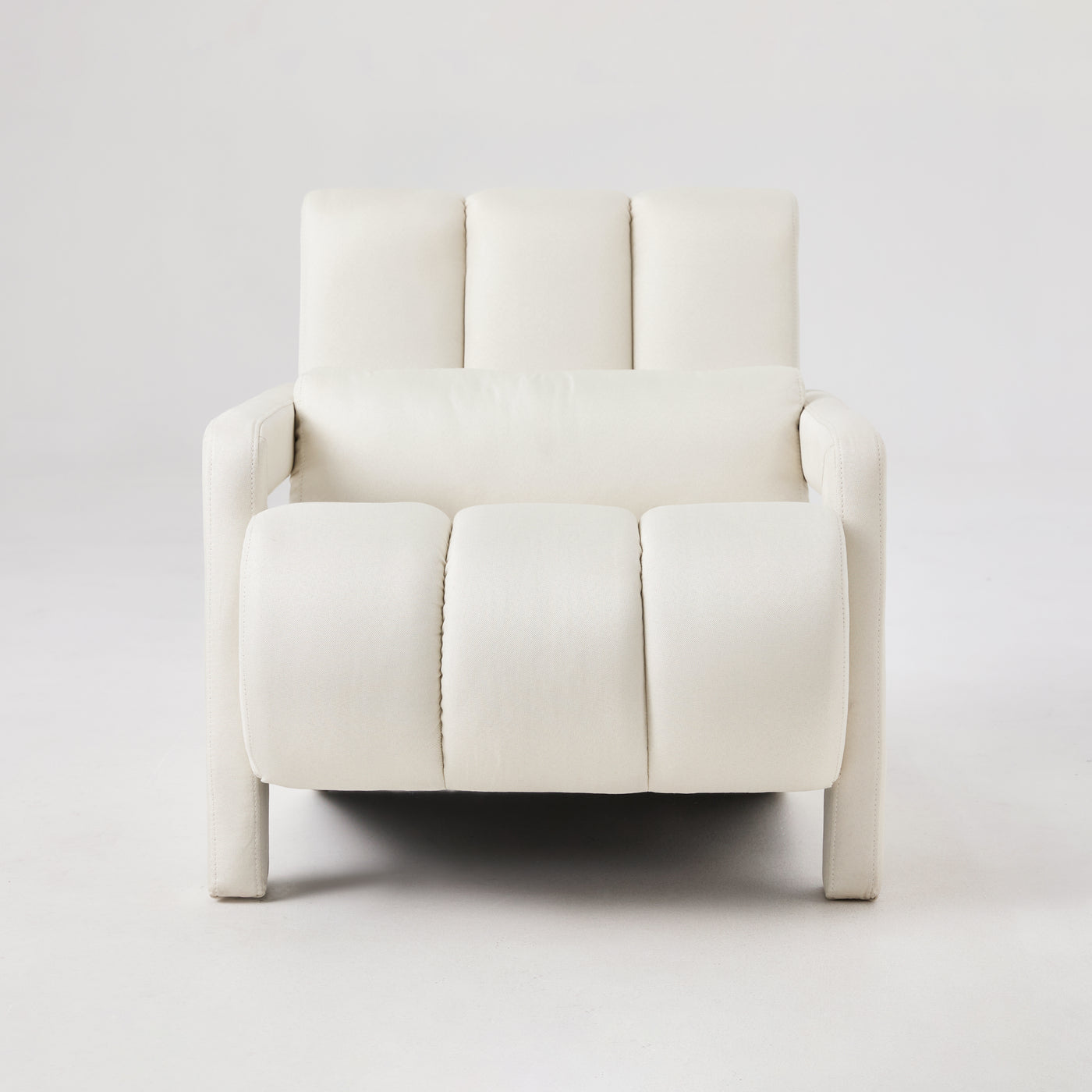 Pax Modern Beige Linen Accent Chair with Pillow