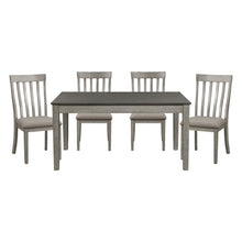 Adeline Vertical Slat Back Solid Wood Side Chairs (Set of 2) Gray