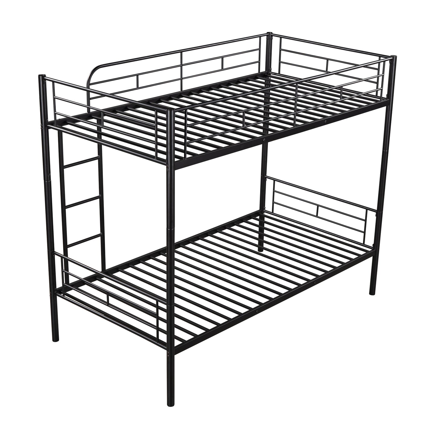 Henley Twin Over Twin Metal Bunk Bed, Black