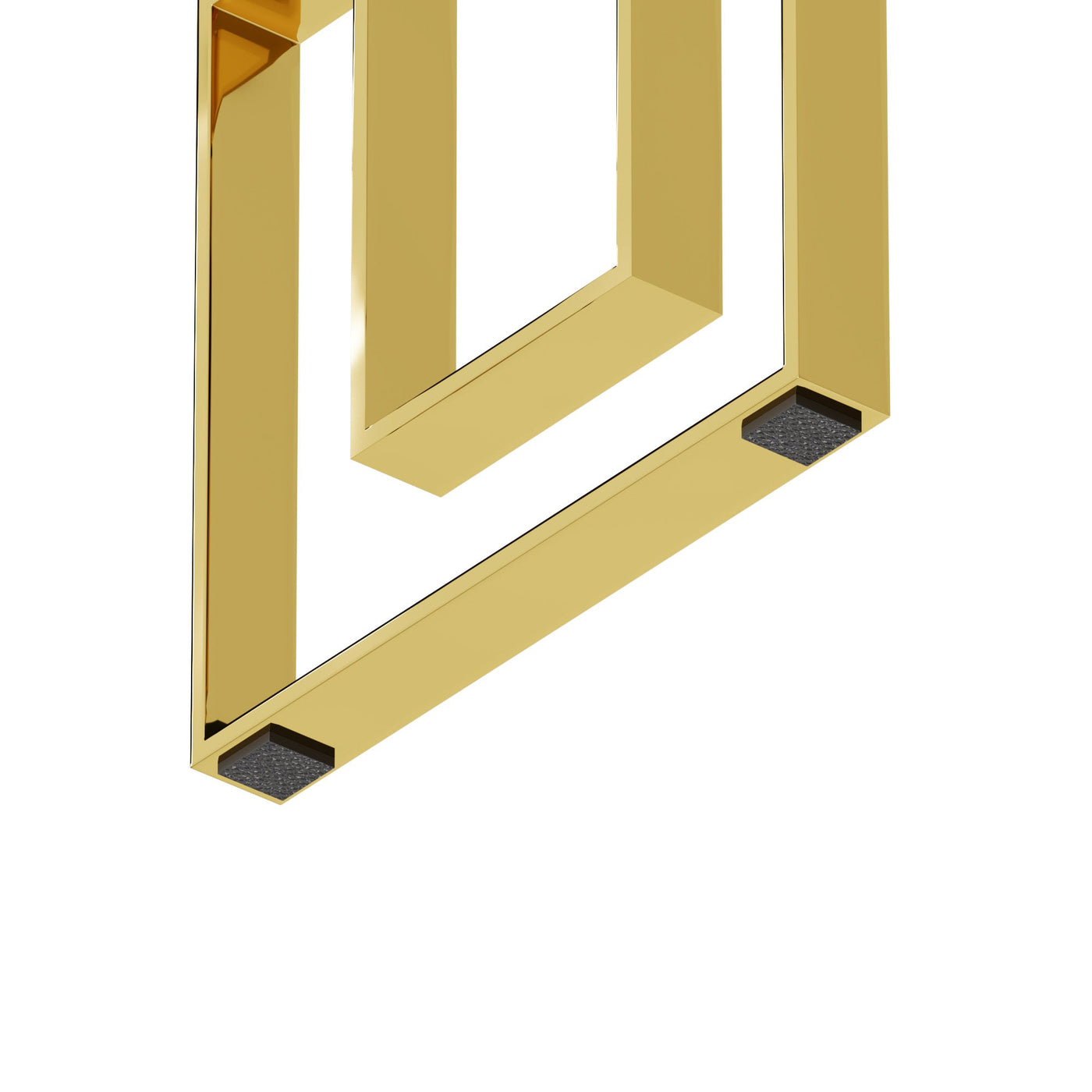 Elegant Fusion: Golden Stainless Steel & Glass Console Table