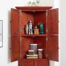 Carleton 72" 4-Tier Corner Cabinet, Cherry