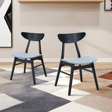 Ashby Mid-Century Modern Side Chairs (Set of 2) Black