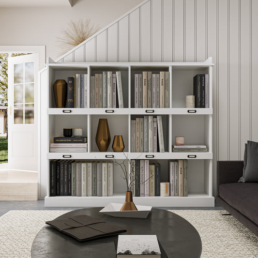 Anderson Wooden 10-shelf Bookcase, White