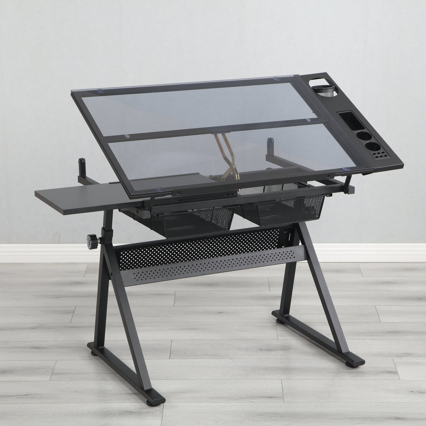 Hayward Furniture Modern Black Drafting Desk