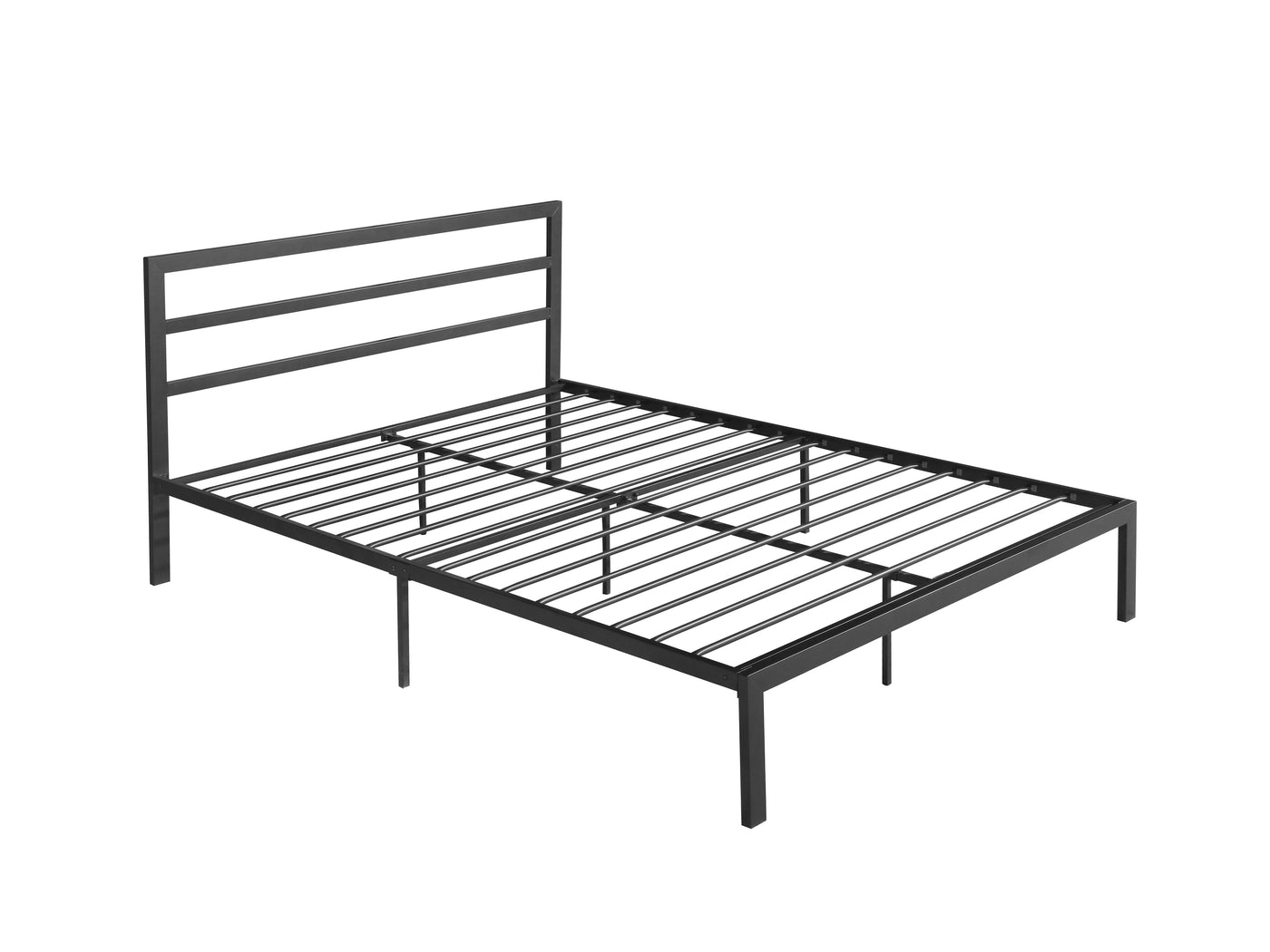 Eulalia Modern Minimalist Queen Platform Bed, Gray