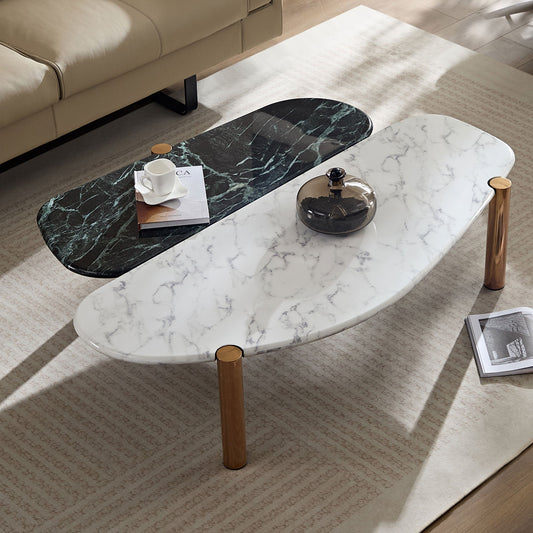 Ysobel Contemporary Faux Marble Coffee Tables