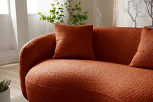 Peregrine Mid-Century Modern Curved Sofa - Orange