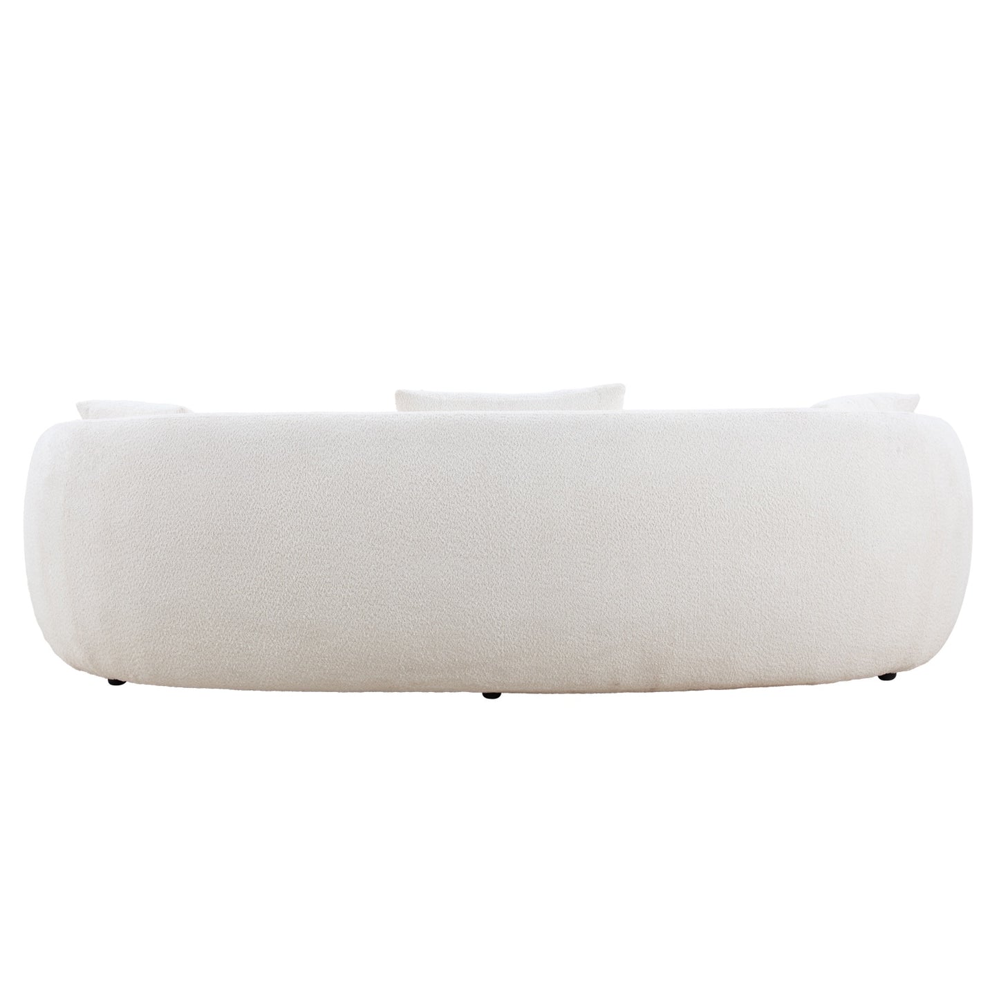 Peregrine Mid-Century Modern Curved Boucle Cloud Sofa - Off-White