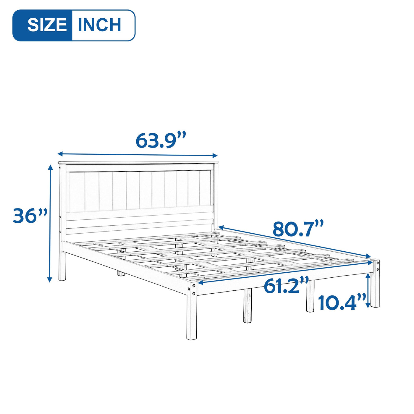Queen Size Platform Bed in Espresso