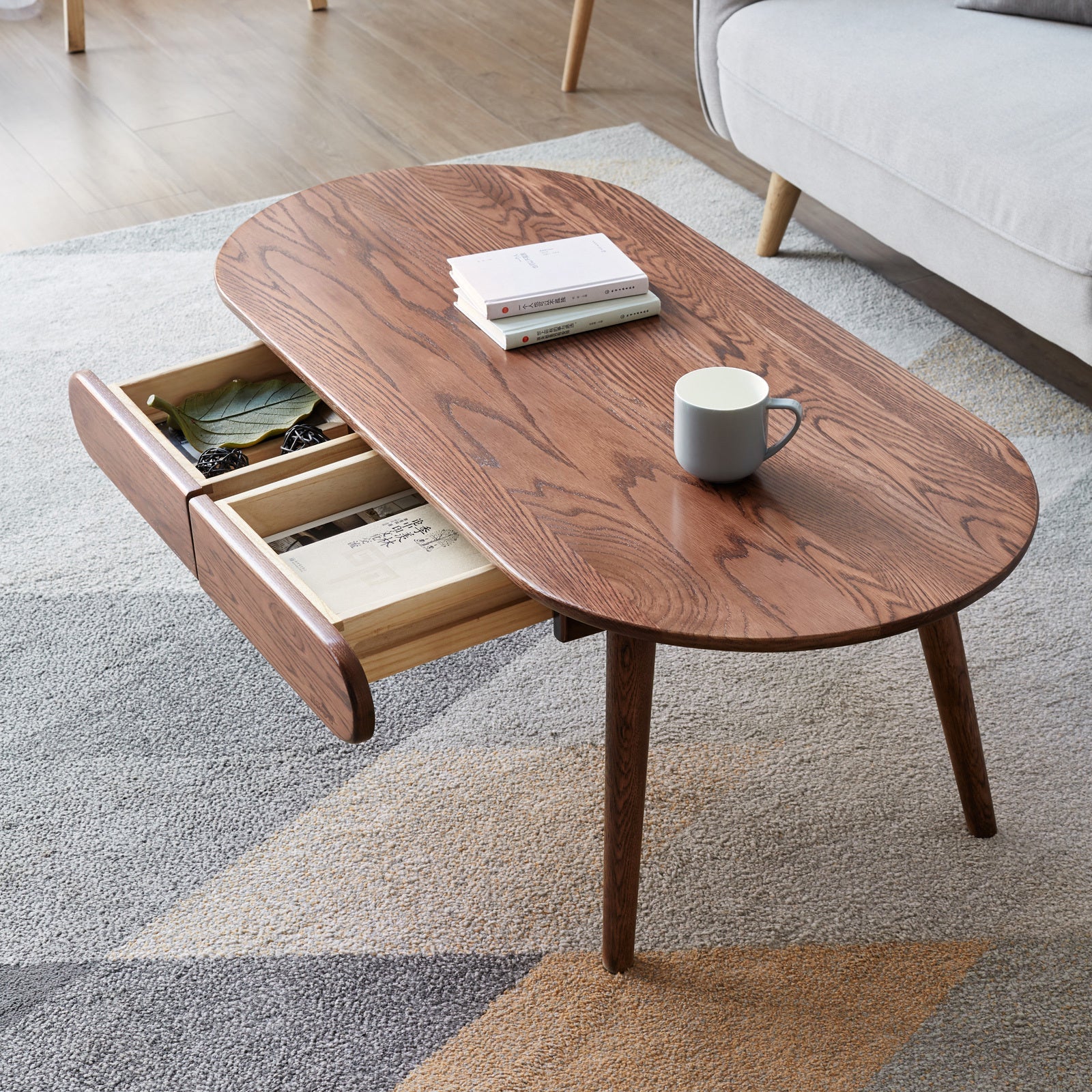 Solid Oak Capsule Coffee Table in Natural Finish