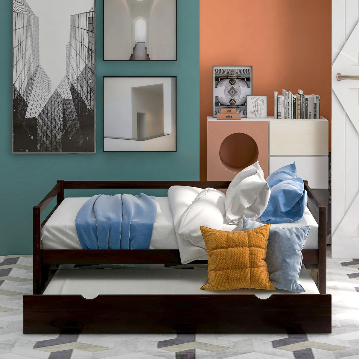 Branton Wooden Daybed & Trundle Set - Twin