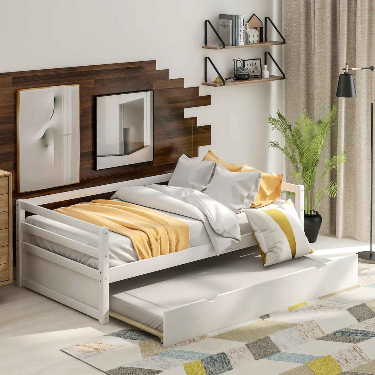 Branton Wooden Daybed & Trundle Set - Twin
