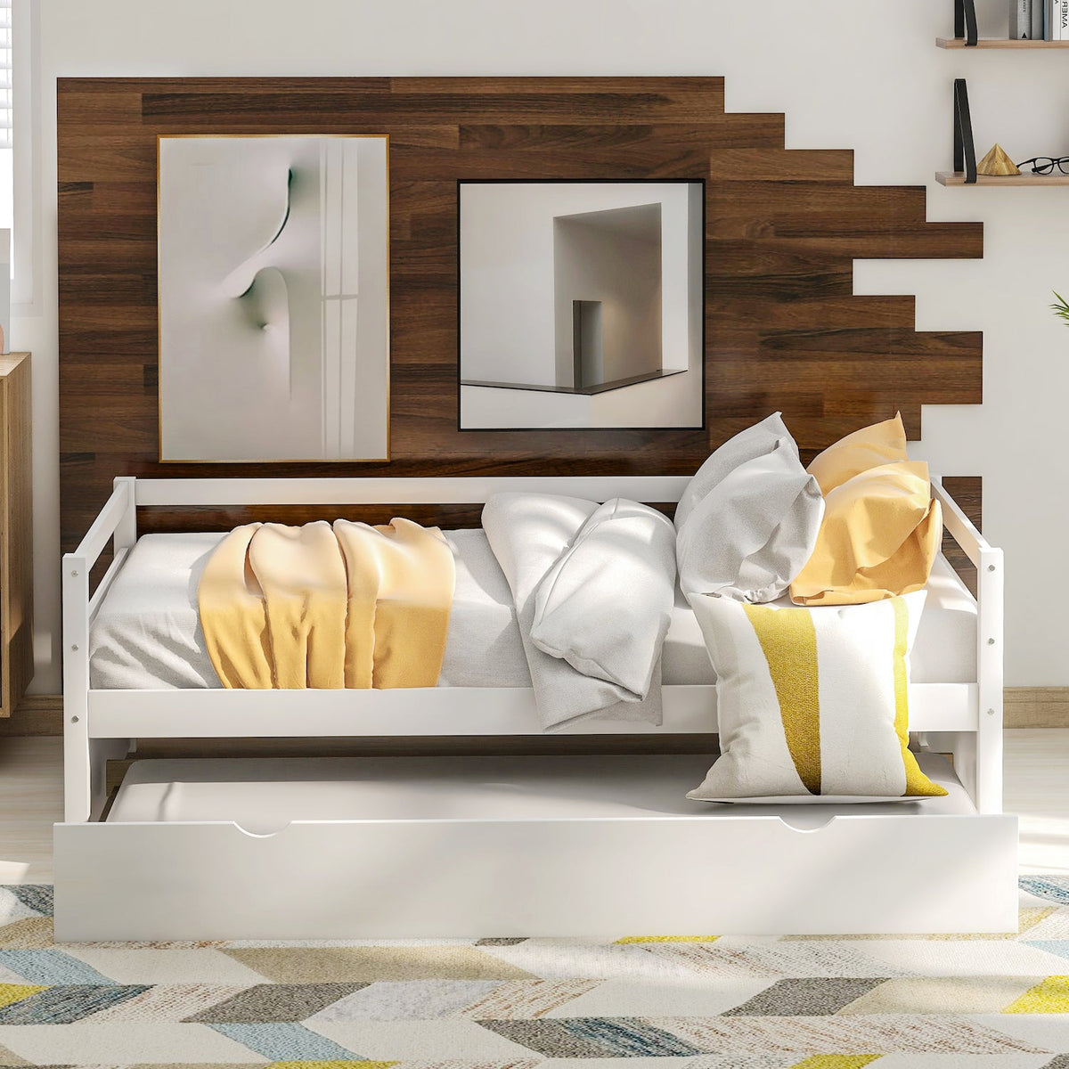Branton Wooden Daybed & Trundle Set - Twin
