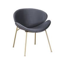 Artisan Furniture Modern Velvet Dining Chair with Gold Legs Set of 2 - Gray