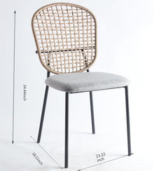 EGO Store Black & Gray Sennit Chairs Set of 4