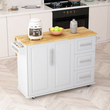 SpriBung Kitchen Island Cart - White