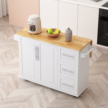 SpriBung Kitchen Island Cart - White