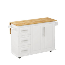 SpriBung Kitchen Island Cart - White