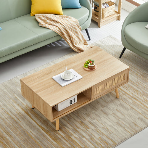 SYA Furniture Rattan Woven Coffee Table - Natural