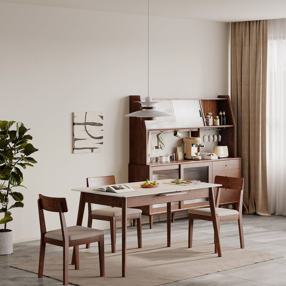 Yeswood Solid Wood Dining Table - Walnut