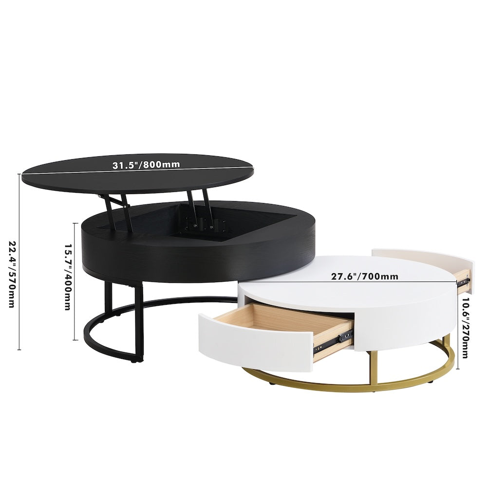 Nesnesis Modern Nesting Coffee Table