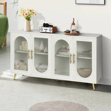 Zrun Accent Cabinet with Glass Door Fronts - Antique White