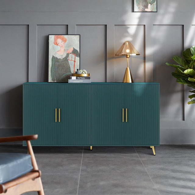 Zrun 4-Door Wooden Cabinet - Green