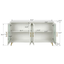 Zrun Accent Cabinet with Glass Door Fronts - Antique White