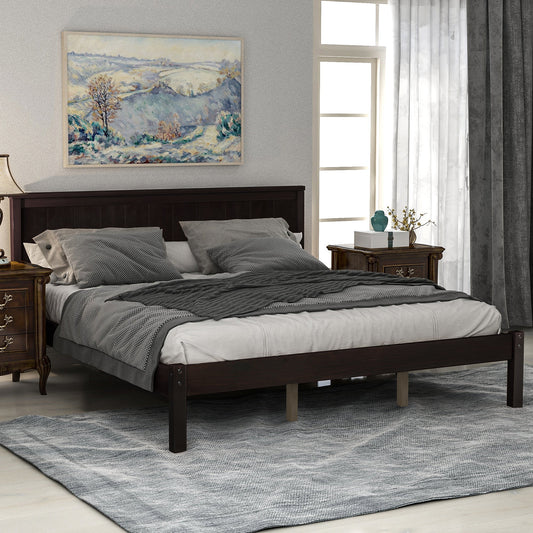 Queen Size Platform Bed in Espresso