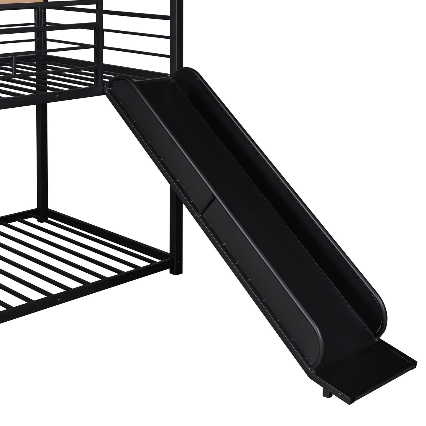 Twin Over Twin Metal Bunk Bed - Black