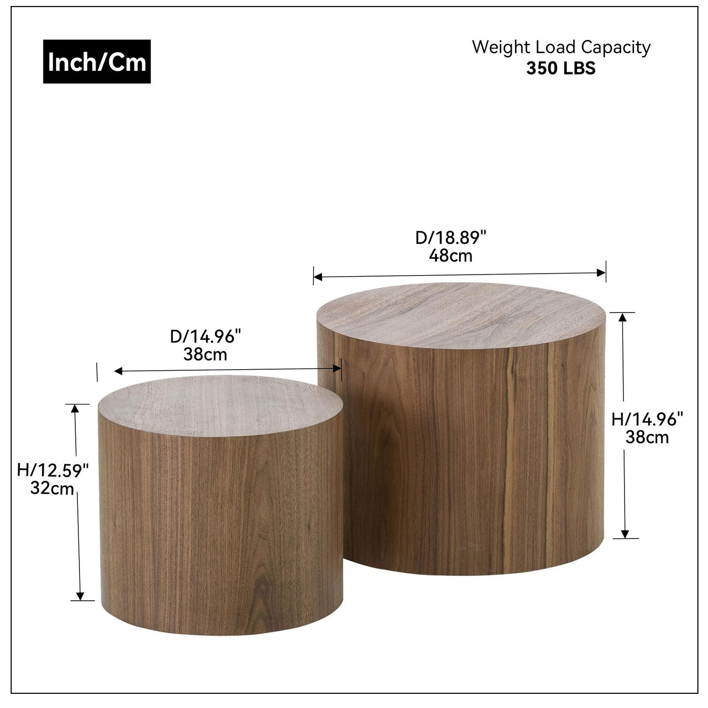Mid-Century Modern Nesting Tables in Walnut