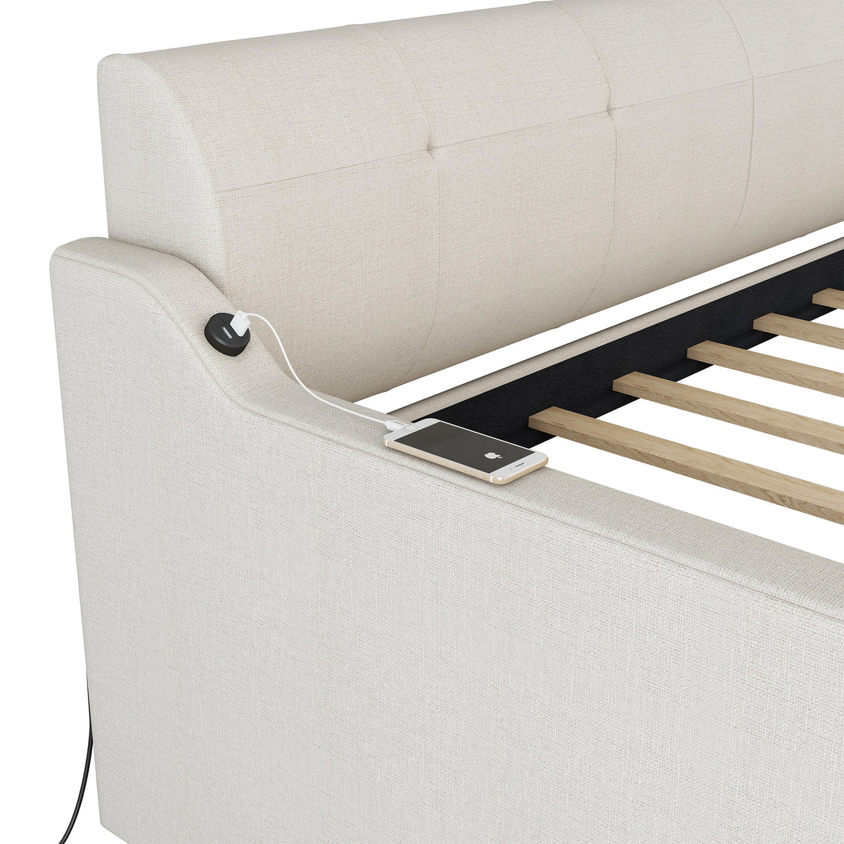 Manda Twin Daybed & Pop-up Trundle Set - Beige