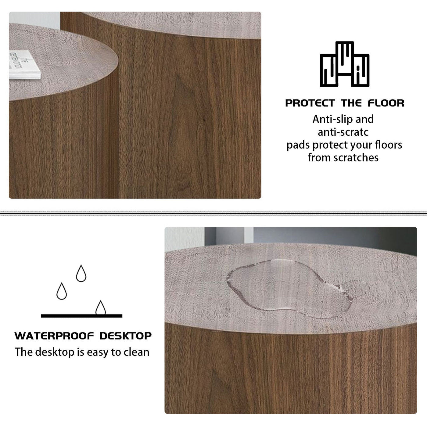 Mid-Century Modern Nesting Tables in Walnut